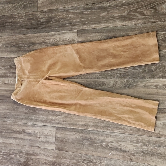 New Vintage Margaret Godfrey High Waist Straight Leg 100% Suede Pants Size 8 - Picture 3 of 10